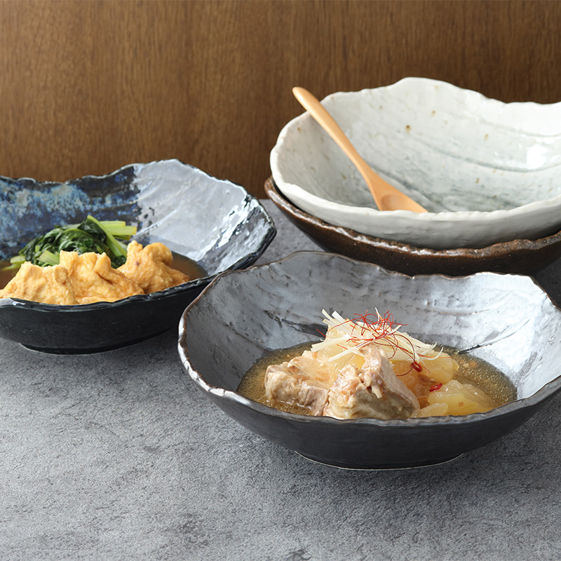 特大鉢 26.5cm 松風 漆黒