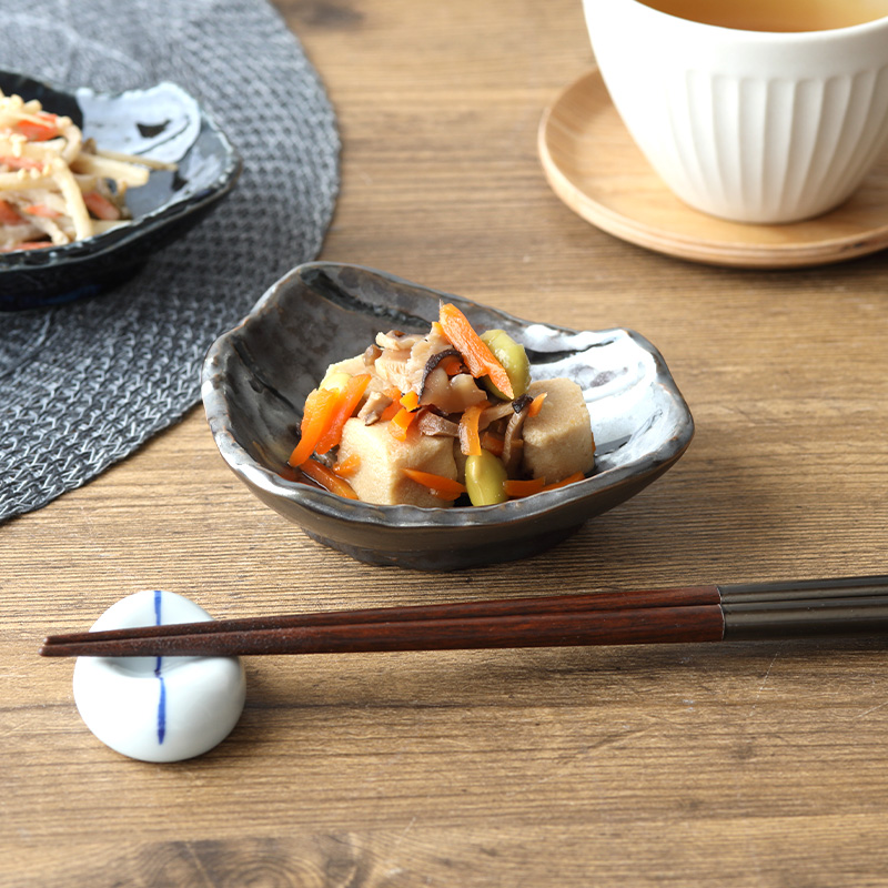 小付 10.5cm 松風 漆黒