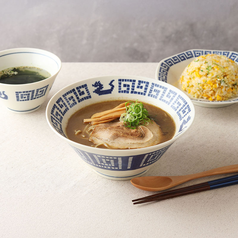 楕円皿 19.5cm 雷紋龍 中華食器 餃子皿 ギョーザ 点心 シュウマイ 街