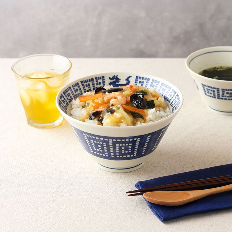 ラーメンどんぶり 16.8cm 雷紋龍 中華食器