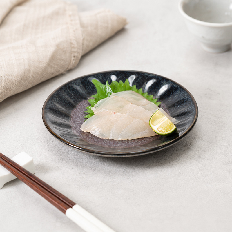 取り皿 14cm 紫煌 しのぎ型