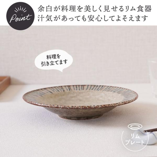 リム型深皿 21.5cm 松葉