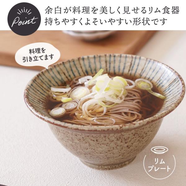 リム型どんぶり 17cm 松葉