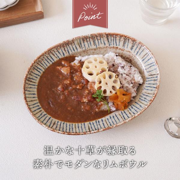 リム型楕円鉢 23.5cm 松葉