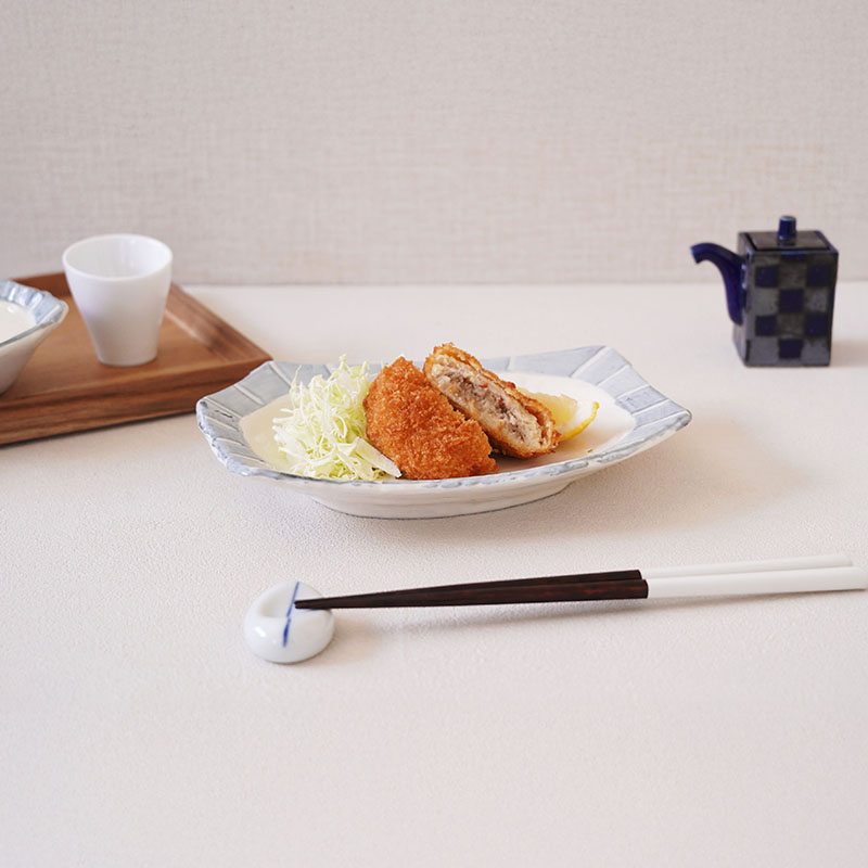 前菜皿 21.5cm 変形 なごみ十草