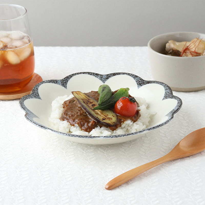 深皿 21.5cm 茉莉花 まつりか 花型