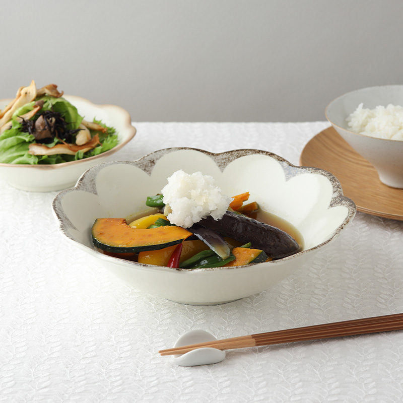 大鉢 23.5cm 茉莉花 まつりか 花型 和食器