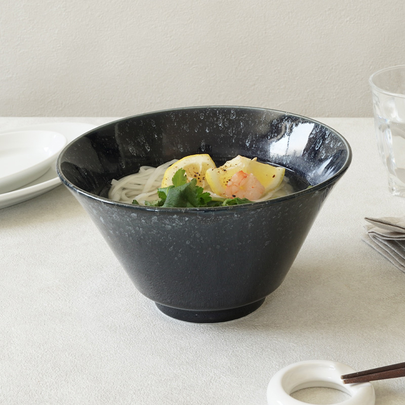 どんぶり 16.8cm 細雪 ささめゆき ネイビー