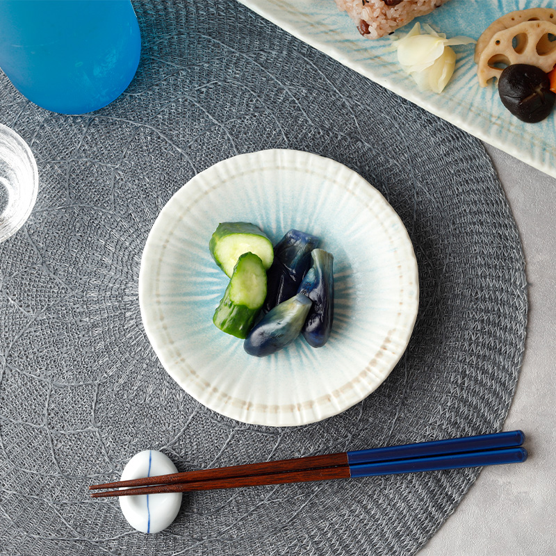 大皿 ＆ 取り皿 2人用 プレート 4枚セット 2サイズ×各2枚 雫 和食器