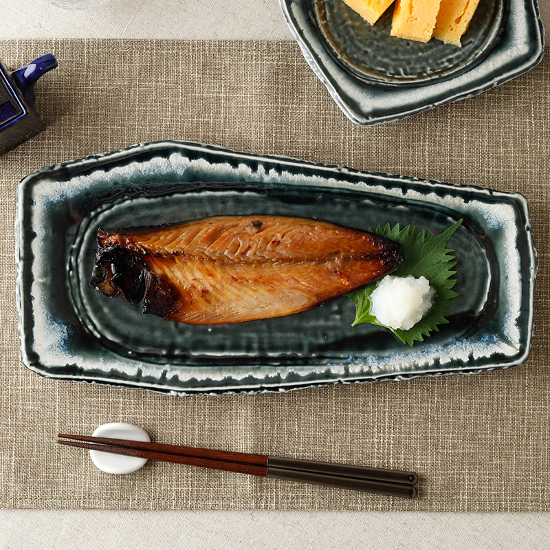 焼物皿 32cm 黒部 ちぎり型 和食器