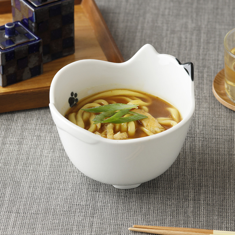 ネコ型ボウル 14cm キャランチ 足あと