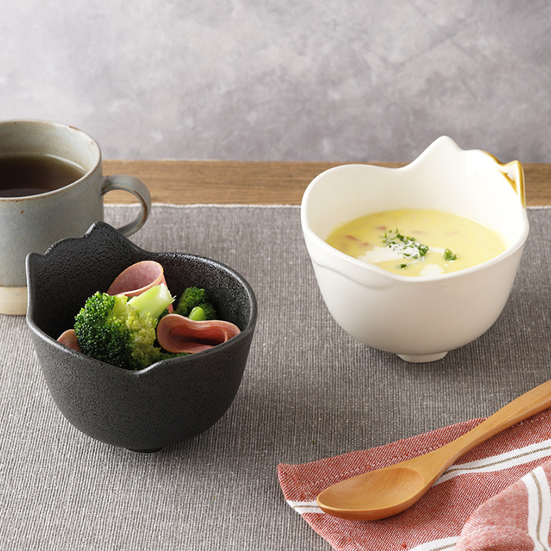 ネコ型ボウル 12cm キャランチ