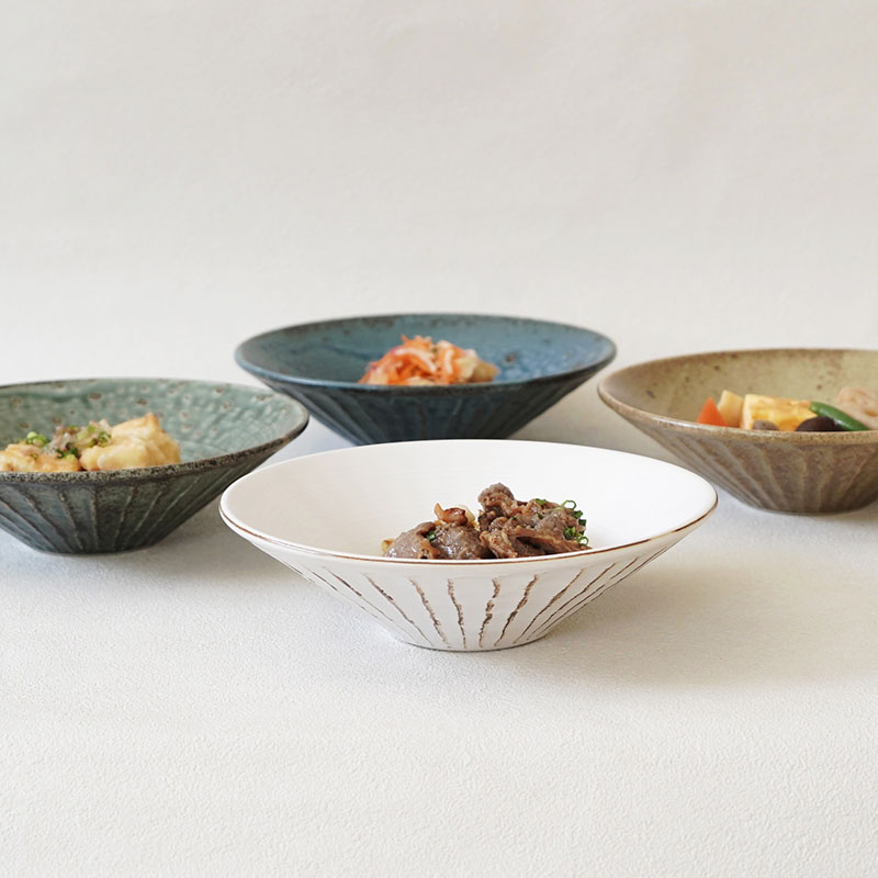 しのぎ浅鉢 20cm 中