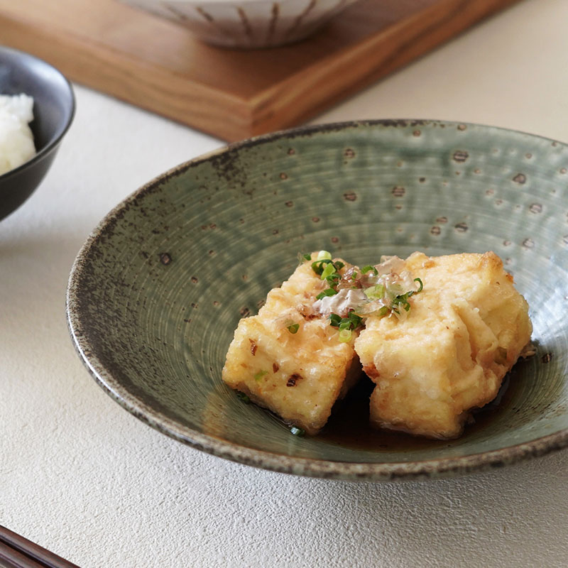 しのぎ浅鉢 20cm 中 旬土