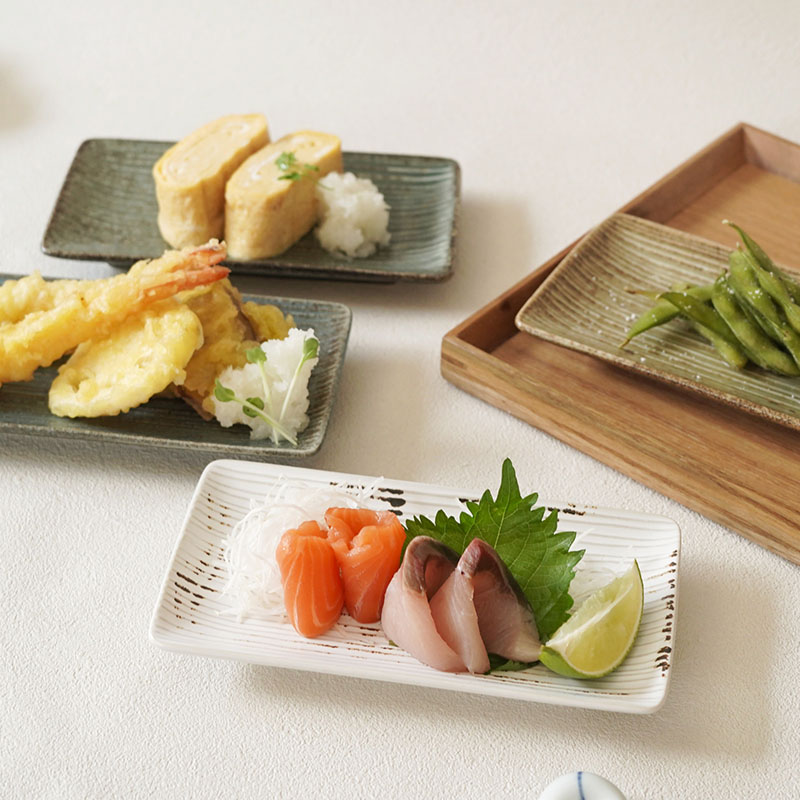 長角皿 18cm 旬土