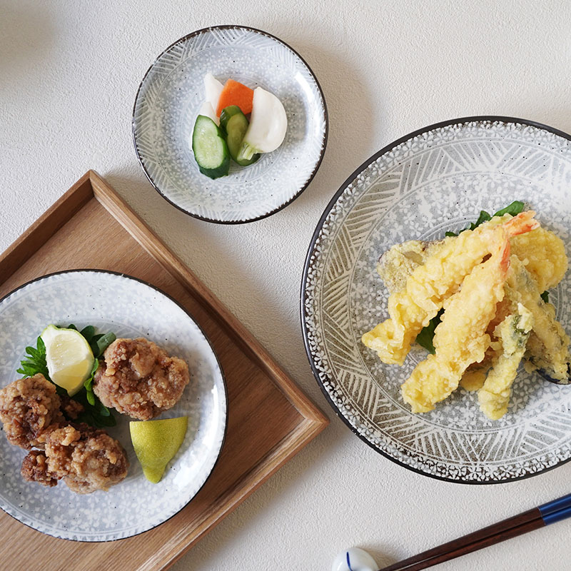 小皿 13cm 三島粉引