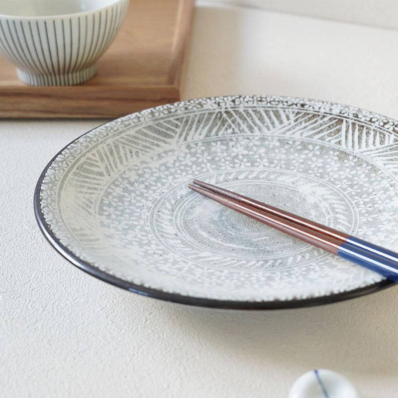 大皿 23.7cm 三島粉引