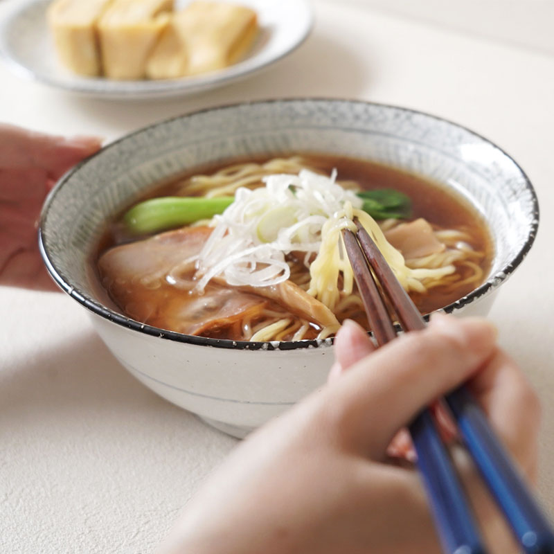 ラーメンどんぶり 18.5cm 1,000cc 三島粉引