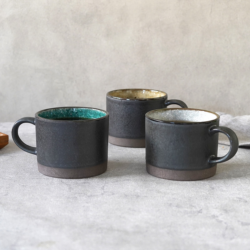 ブラック切立 マグカップ 300cc 塗分け