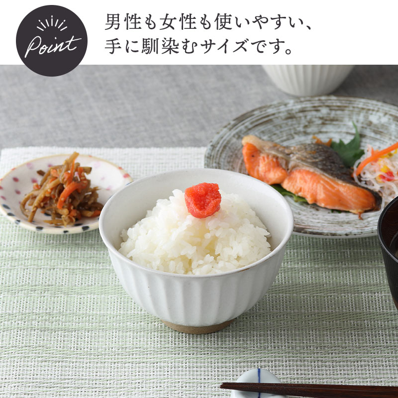 軽量茶碗 しのぎ 11.5cm 陶器