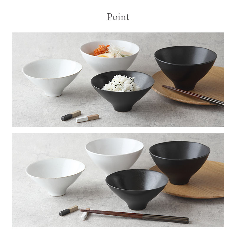 Rice bowl L 14cm 茶碗 窯変 Forbito black