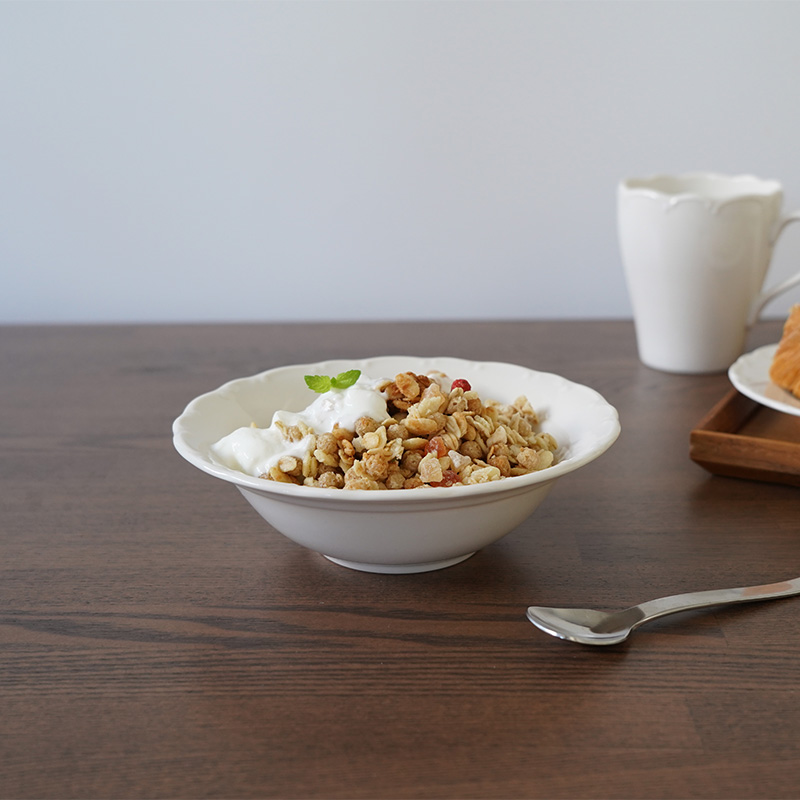 オートミールボウル クラシックレリーフ ホワイト ボウル 鉢 洋食器