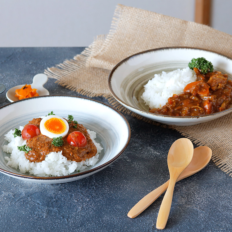 カレー・パスタ皿 23cm 深皿 波紋プレート お皿 皿 食器 パスタ皿