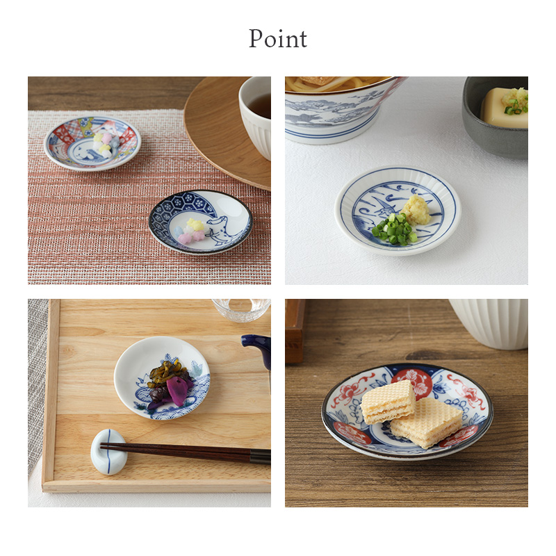 豆皿 9cm 江戸っ子恐竜