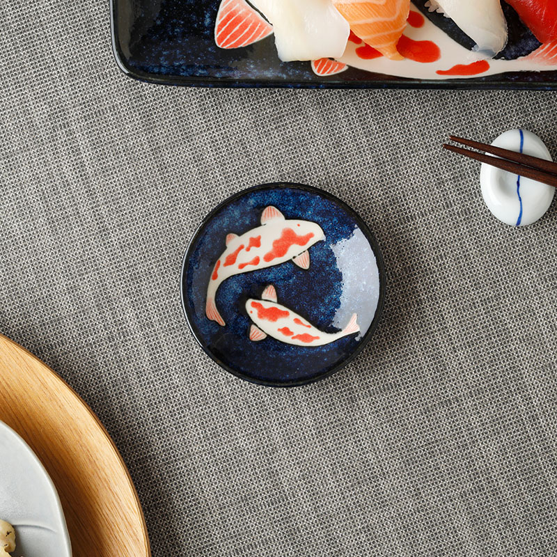 小皿 9cm 錦鯉 Nishiki Goi