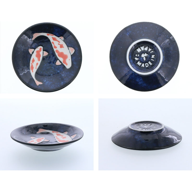 小皿 9cm 錦鯉 Nishiki Goi 質感のアップ