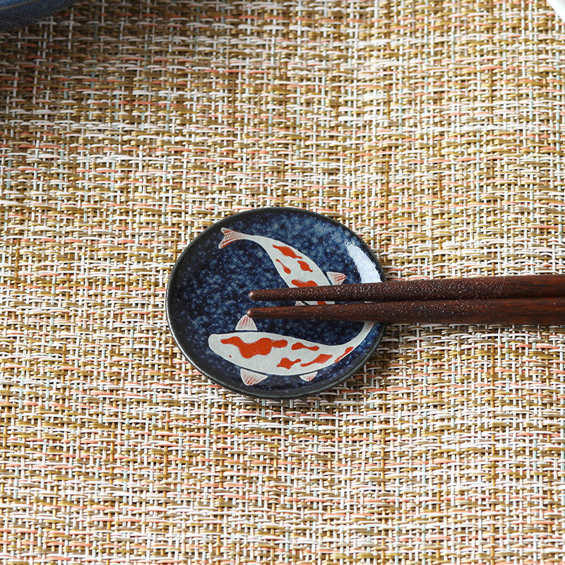 丸箸置き 4.5cm 錦鯉 Nishiki Goi 質感のアップ