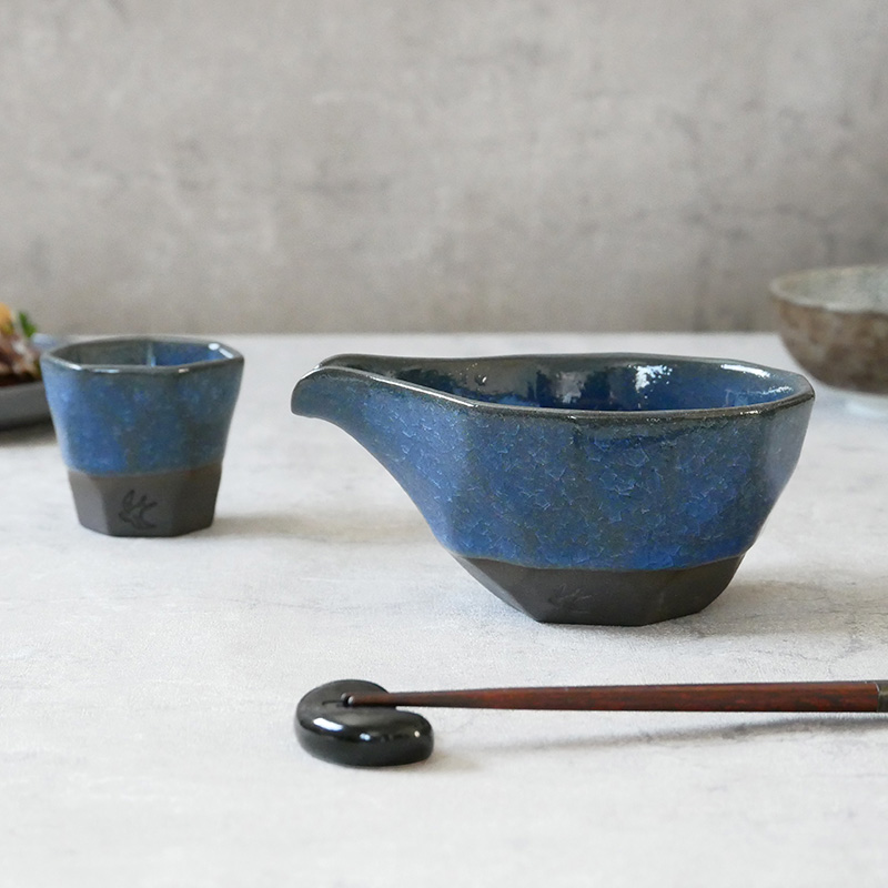 片口酒器 280cc 氷裂貫入 つばめ工房酒器 徳利 冷酒 片口 日本酒 お酒