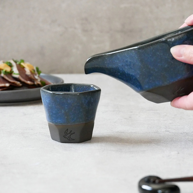 ぐい呑 75cc 氷裂貫入 つばめ工房