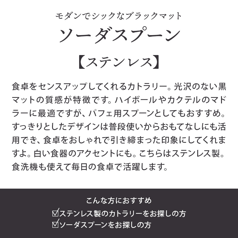 ソーダスプーン 19cm ラヴァストーン made in 燕三条