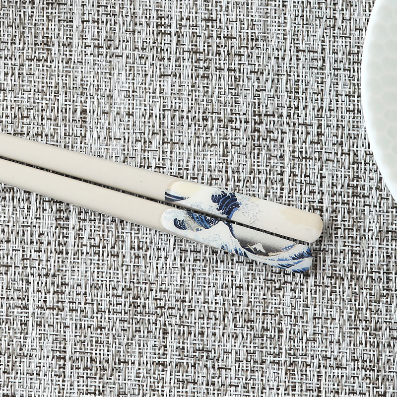 箸 23cm 天然木 滑り止め加工 富嶽三十六景 