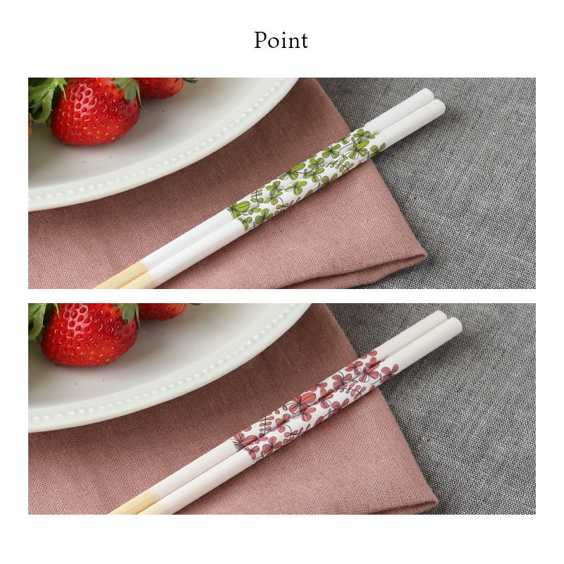 菜箸 33cm 滑り止め加工 クローバー