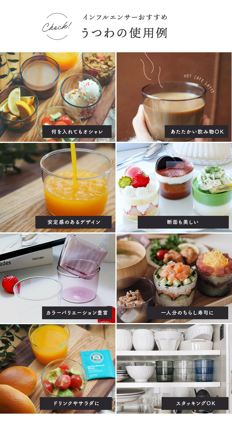 ガラスカップ 225cc Coloreコロレ 耐熱ガラス