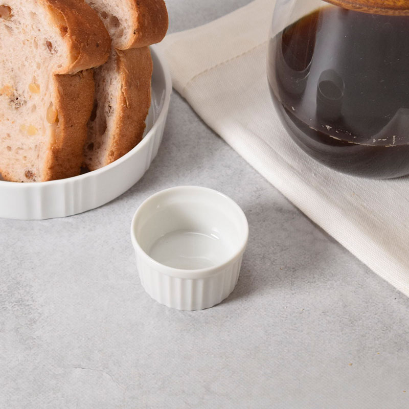 スフレカップ 5cm ストライプ ホワイト