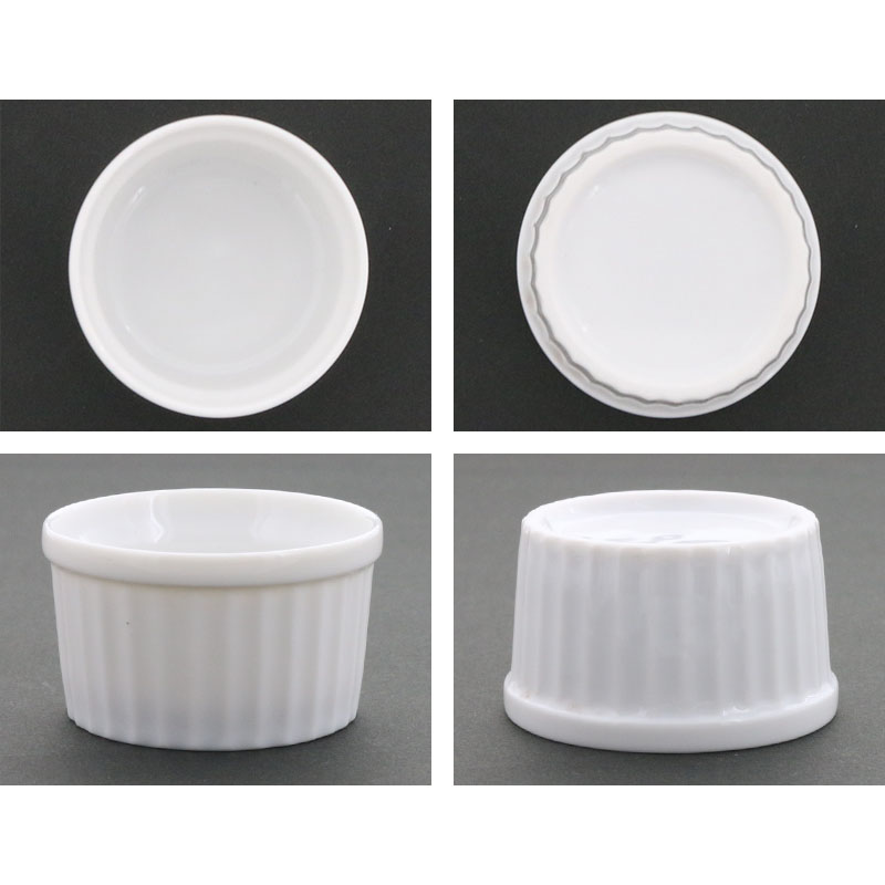 スフレカップ 5cm ストライプ ホワイト