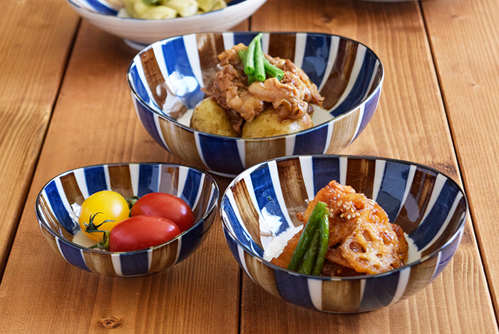 和食器 中鉢 青茶サビ十草 とんすい 美濃焼 日本製 小鉢 取り鉢 電子