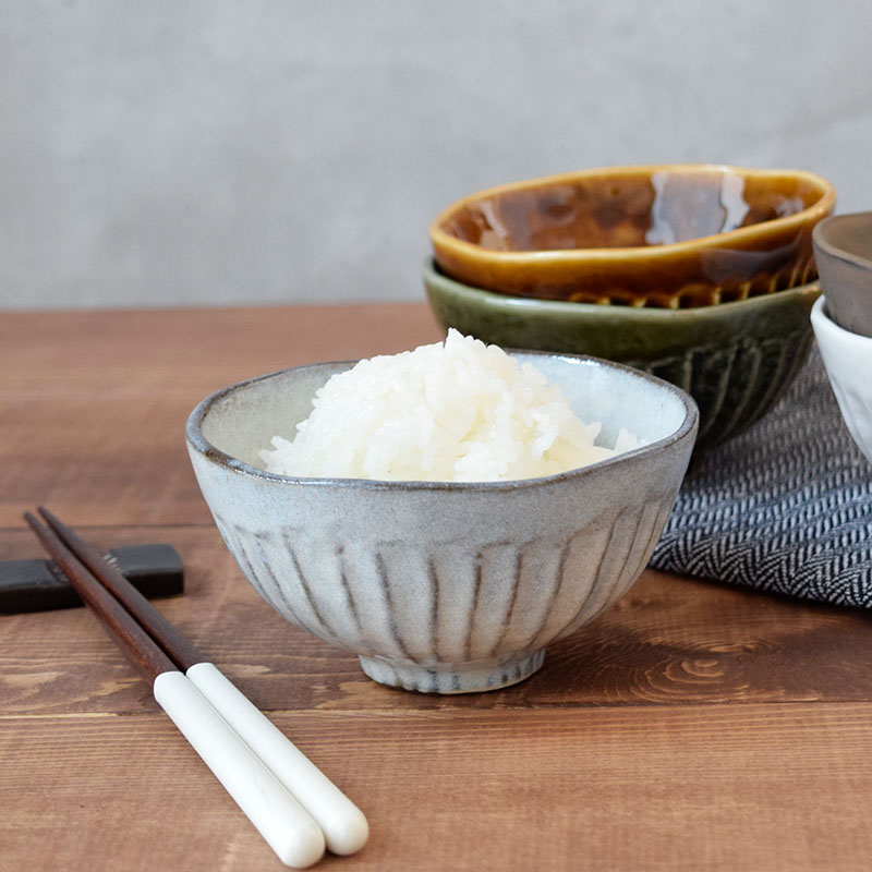 和モダン茶碗セット（黒土）