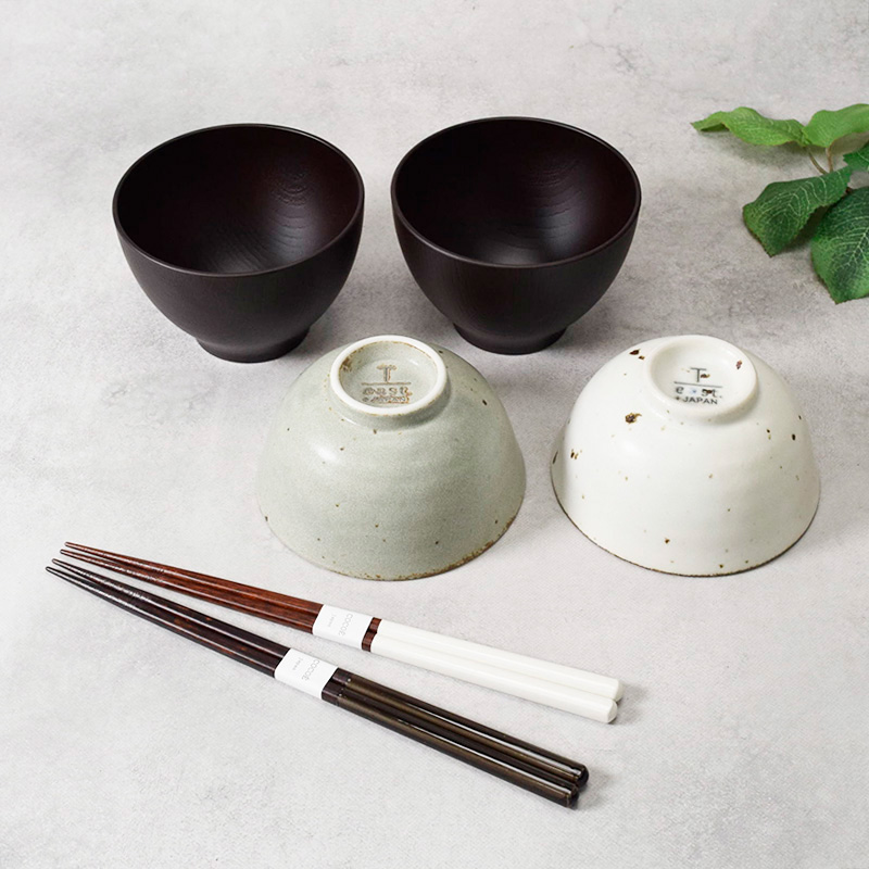 和食器ギフト ひよりお茶碗＆お椀＆箸ペアセット 送料無料