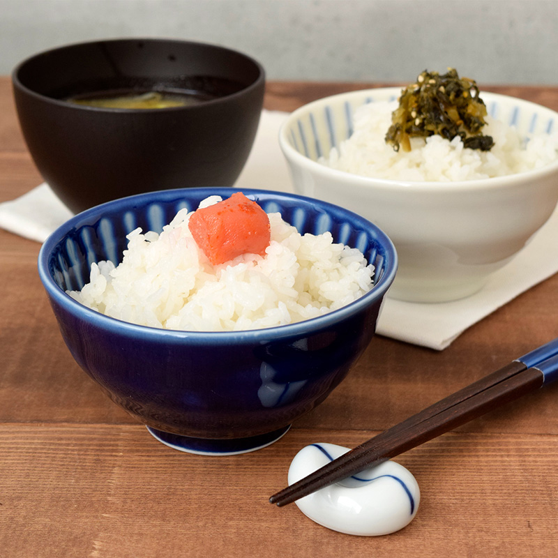 和食器ギフト 青十草お茶碗＆お椀＆箸ペアセット 送料無料 青×白