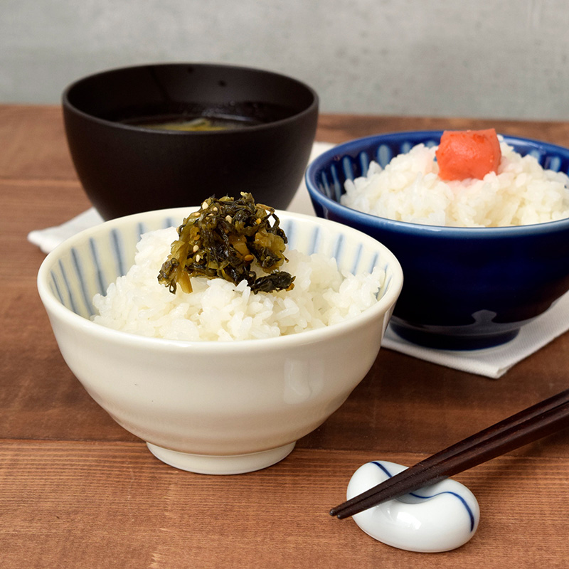 和食器ギフト 青十草お茶碗＆お椀＆箸ペアセット 送料無料 青×白