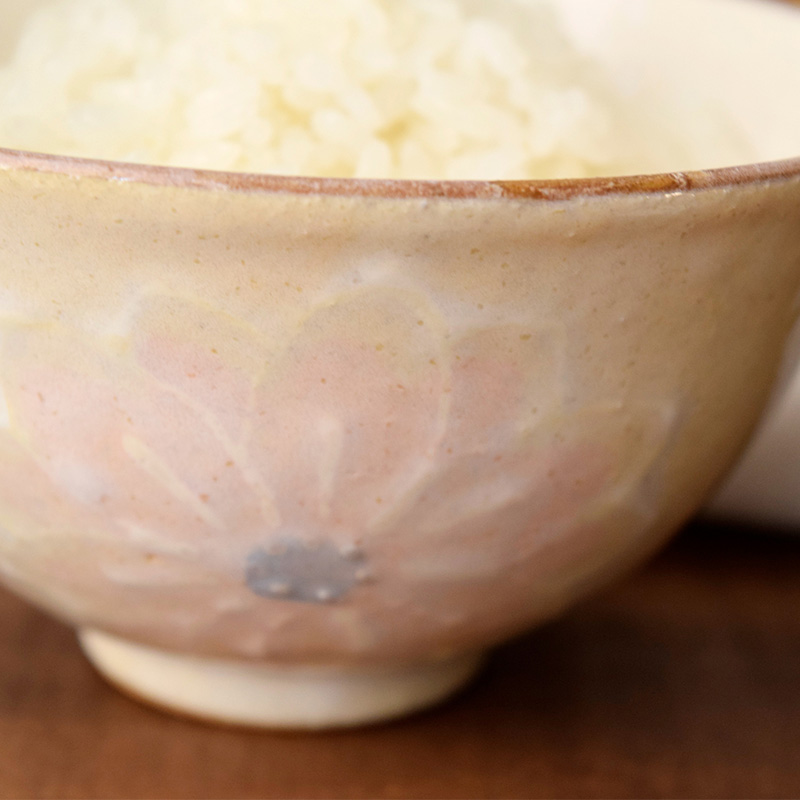 和食器ギフト 淡彩花お茶碗＆お椀＆箸ペアセット 送料無料 ブルー×オレンジ