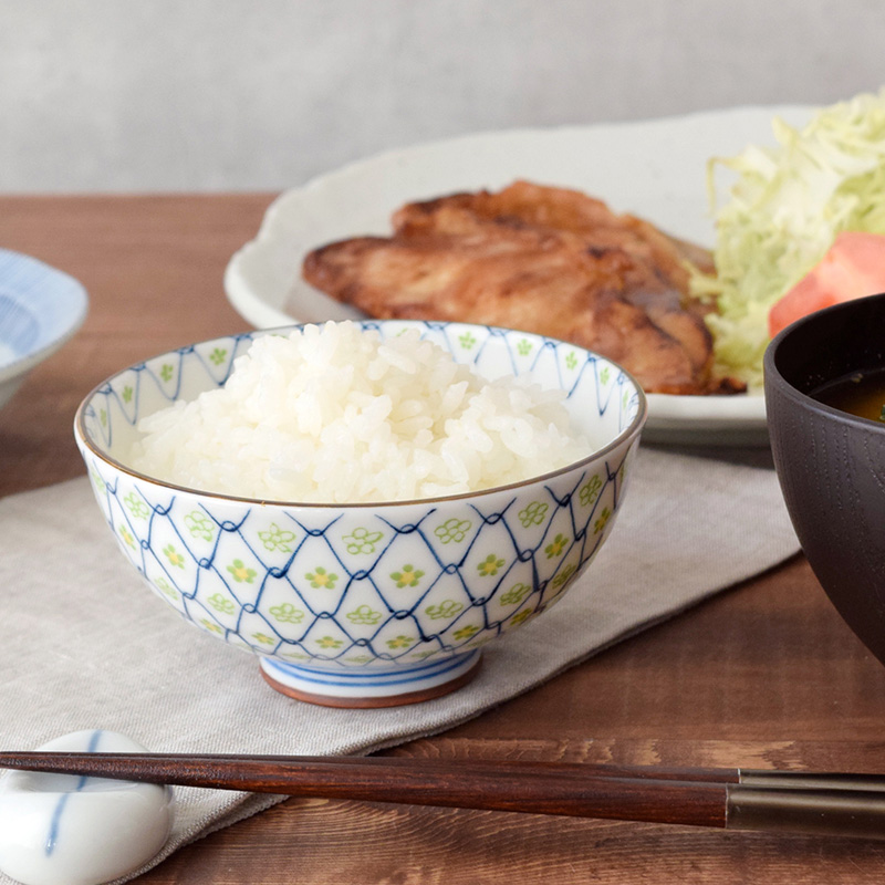 和食器ギフト 淡彩花お茶碗＆お椀＆箸ペアセット 送料無料 ヒワ×赤