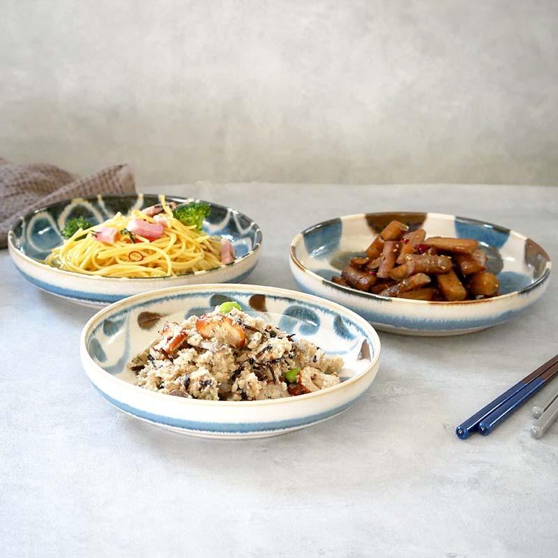 和食器ギフト 筆青 パスタボウル トリオセット箱入り プレート お皿 皿
