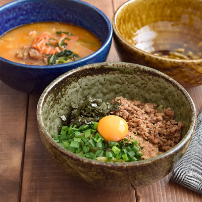 どんぶり（特大） 19cm 窯変イラボ 和食器 伊羅保 丼ぶり 麺鉢