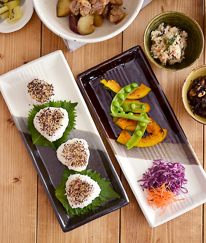 和食器 長角皿 三色塗り分け minoruba(ミノルバ) 皿 長皿 焼き魚