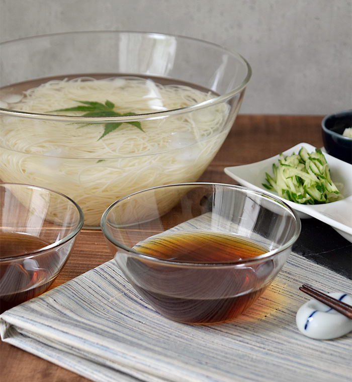 そうめん取り鉢 12cm ガラス製 ボウル サラダボウル 鉢 小鉢 小付け